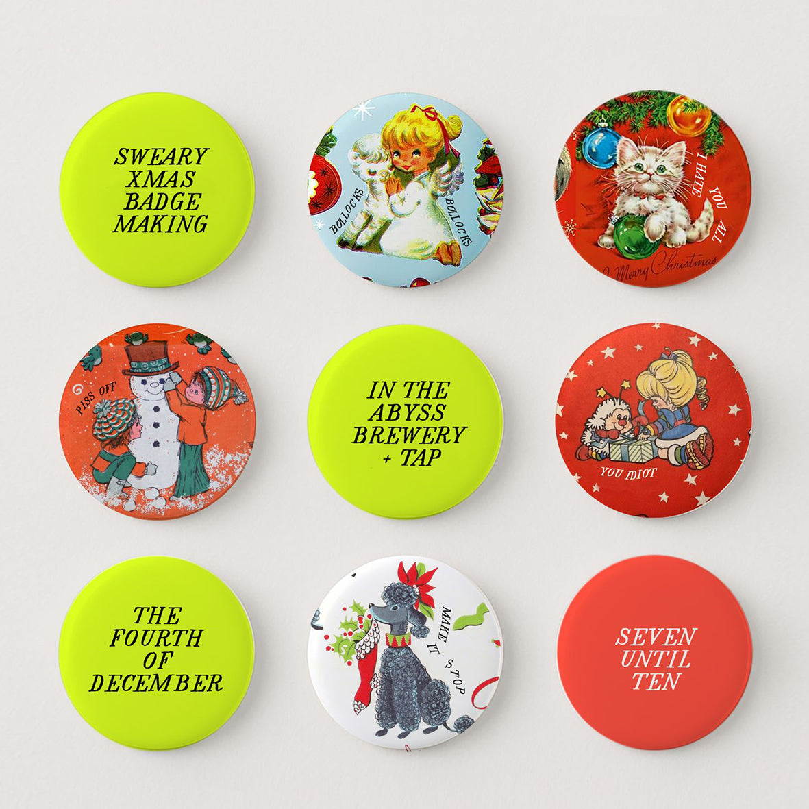 KRAZY KRAFT : SWEARY CHRISTMAS BADGE MAKING